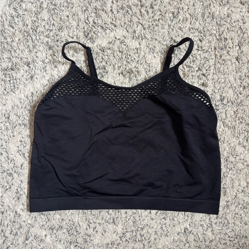 Sweetheart Mesh Cropped Tank